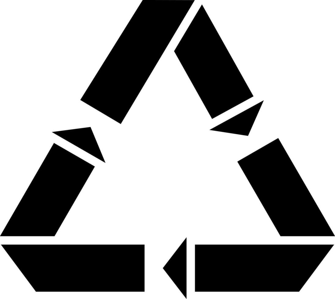 conjunto de circular flecha icono en glifo estilo. vector