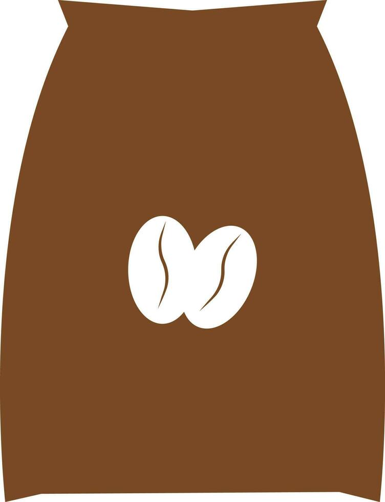 Brown coffee package on white background. vector