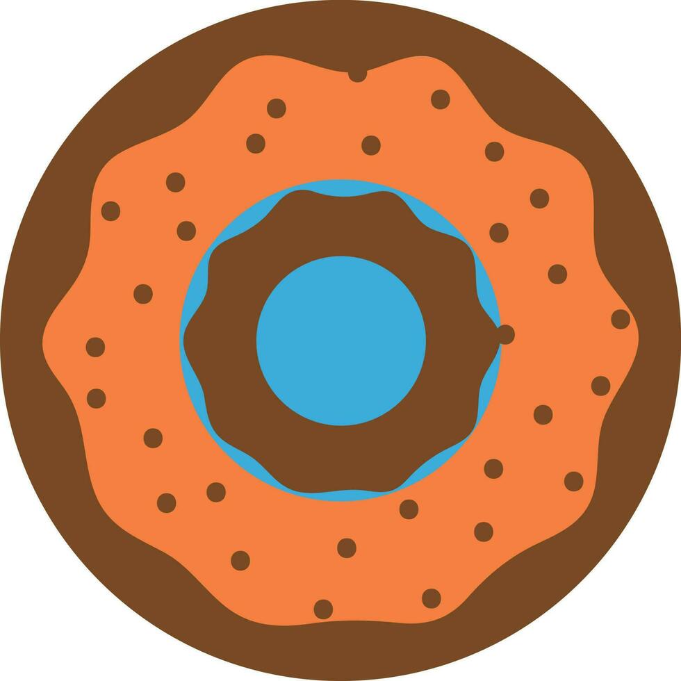 Illustration of donuts icon in flat style. vector