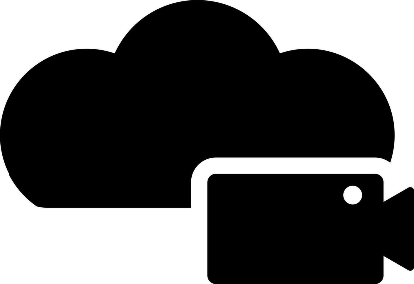 Illustration of cloud media photo cover icon. vector