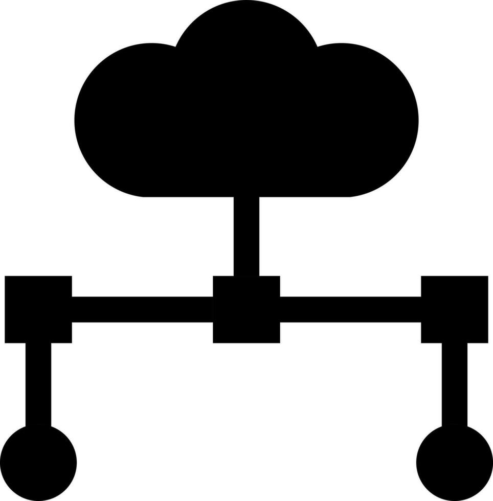 ilustración de nube informática icono. vector