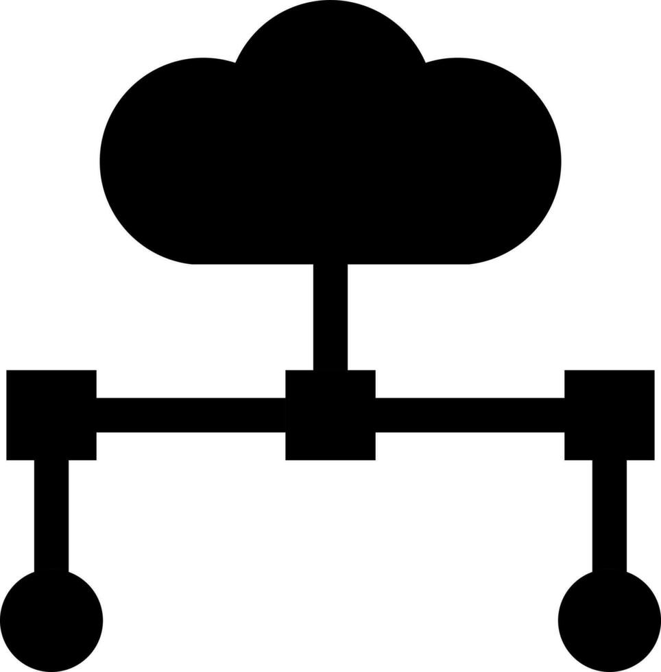 Illustration of cloud computing icon. vector