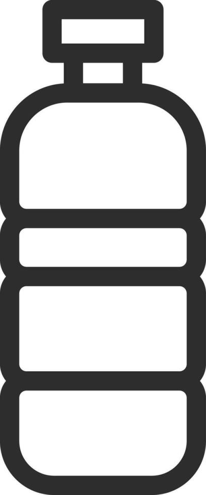 Isolated bottle icon in line art. vector