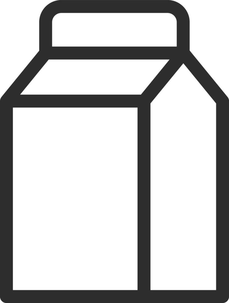 Paper bag or packet icon in line art. vector