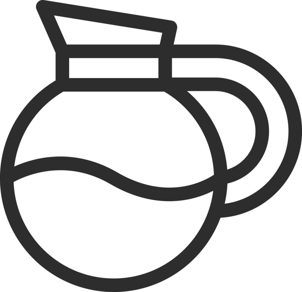 Line art illustration of coffee jar icon. vector