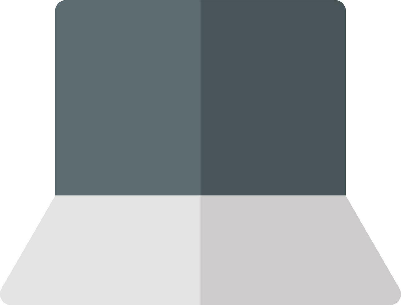 Grey laptop icon on white background. vector