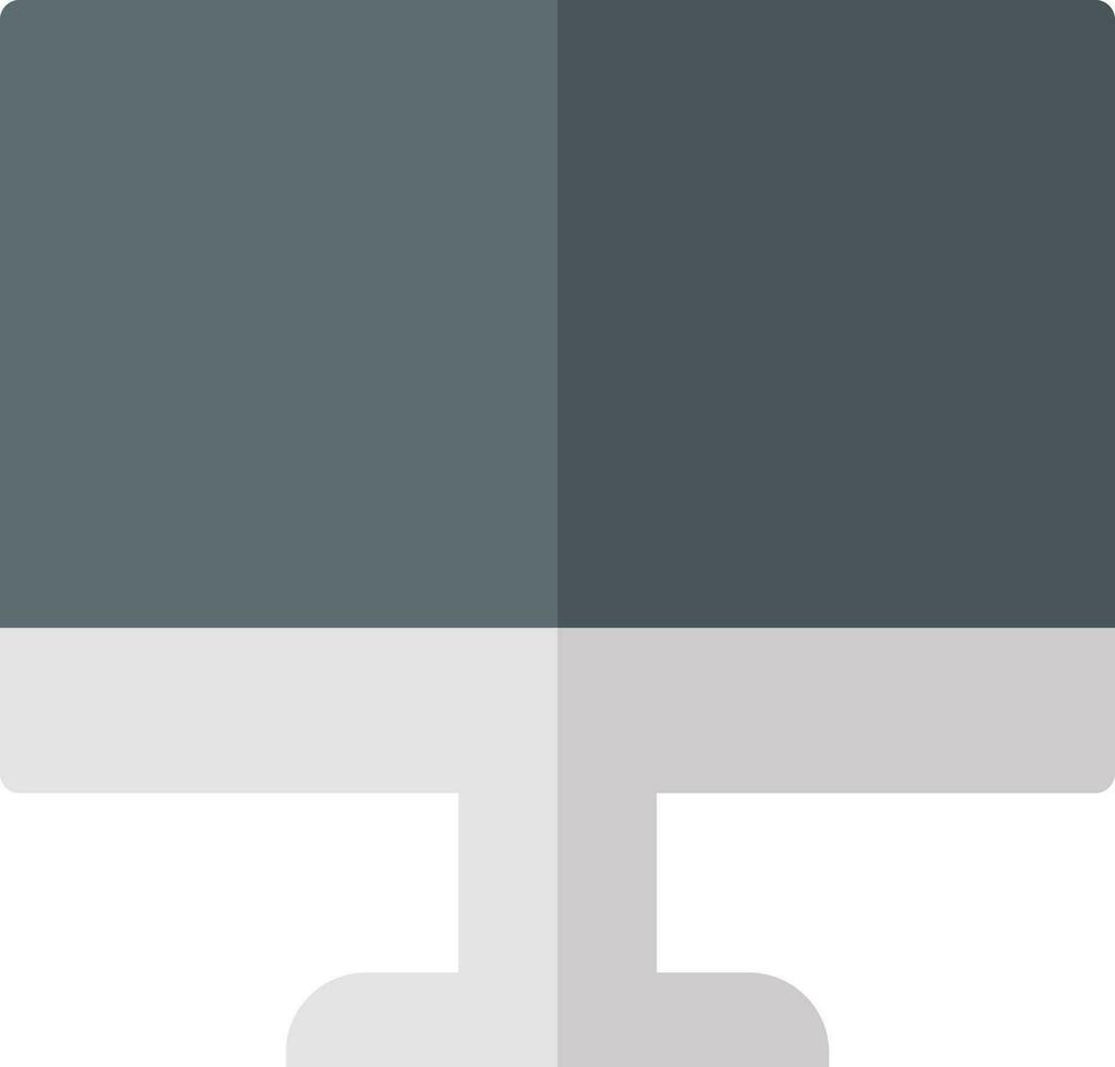 Flat style desktop icon in gray color. vector