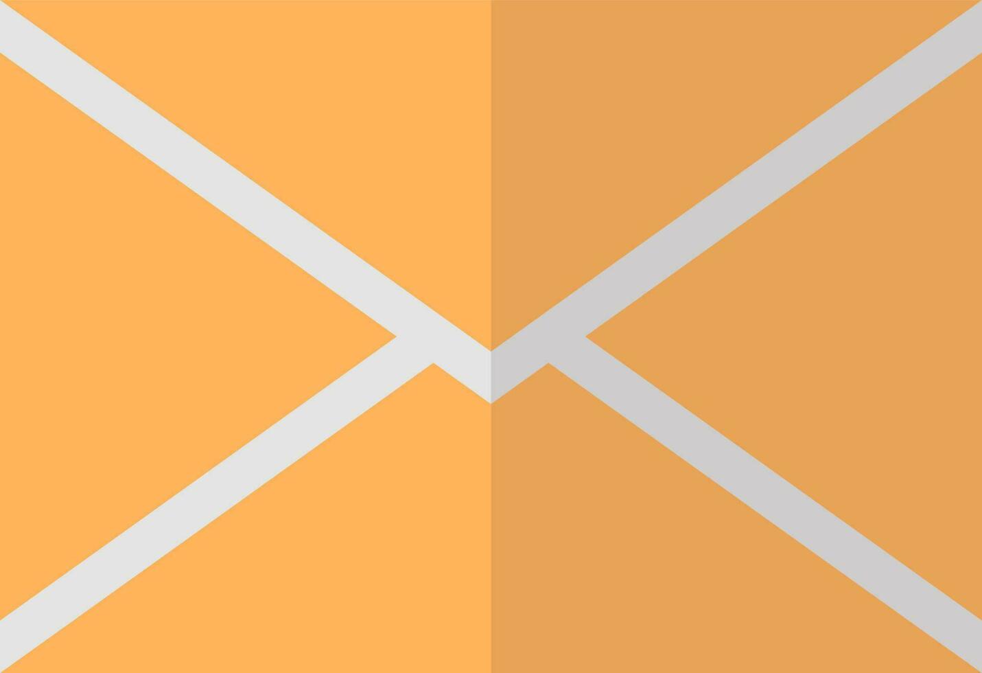 Mail or envelope icon in orange and white color. vector