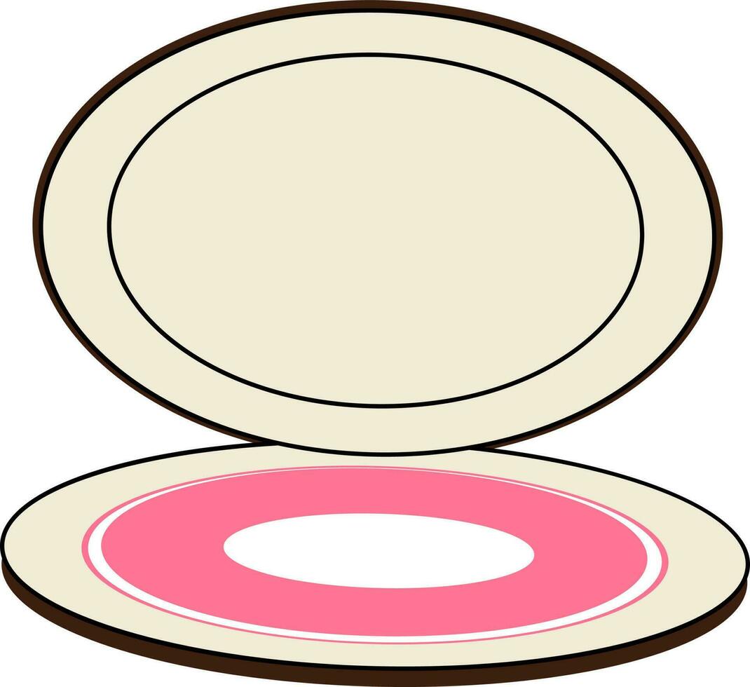 Cosmetic powder illustration in flat style. vector