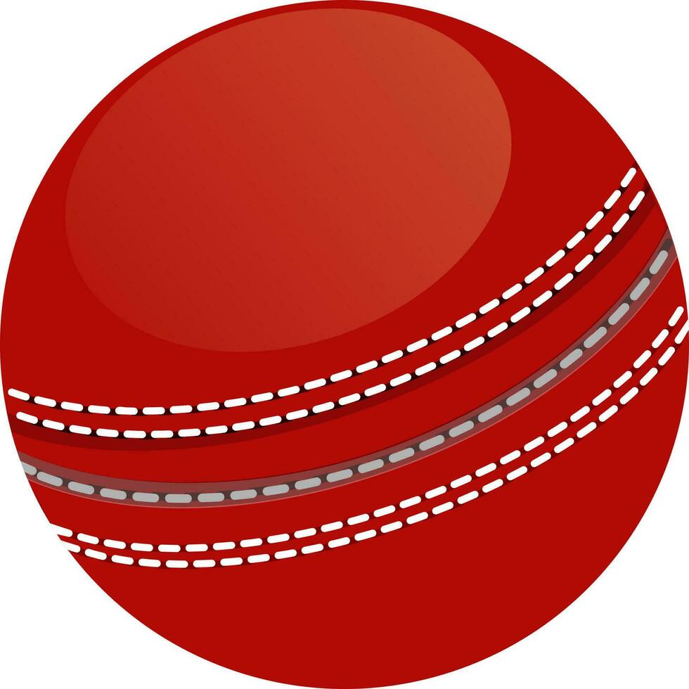 Realistic icon of a cricket ball. vector