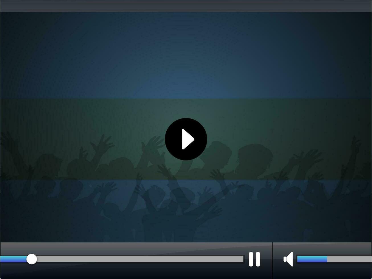 Live cricket video player window. vector