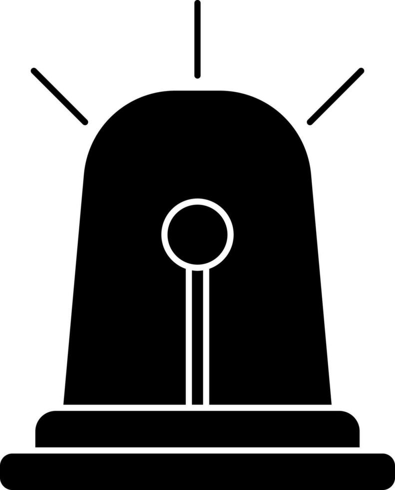 Siren icon or symbol in line art. vector