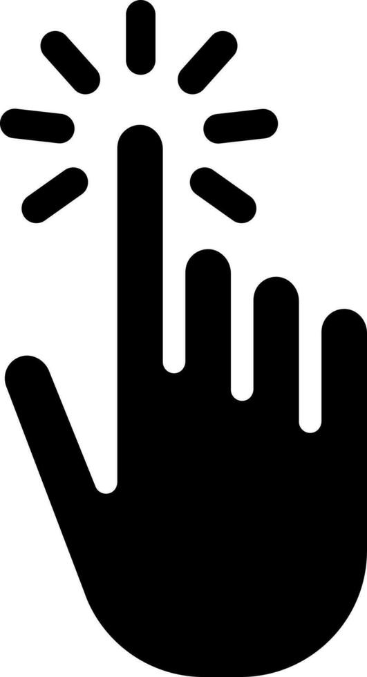 Isolated hand click icon or symbol. vector