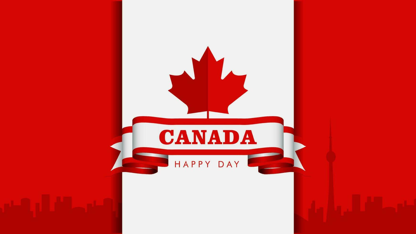 Canada day, Canada Country flag and symbols National Canada day Background fireworks vector