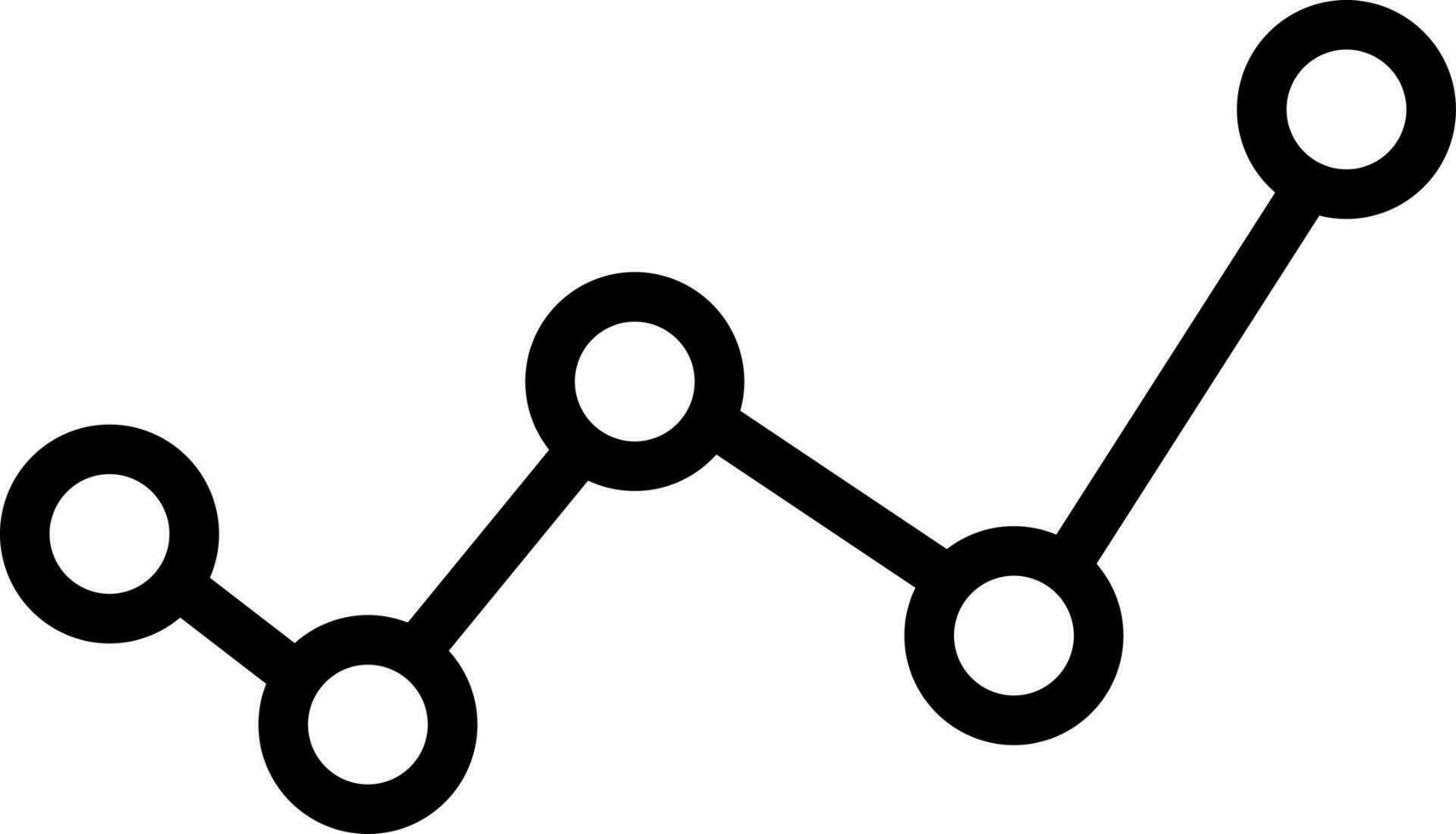 Strategy graph icon in line art. vector