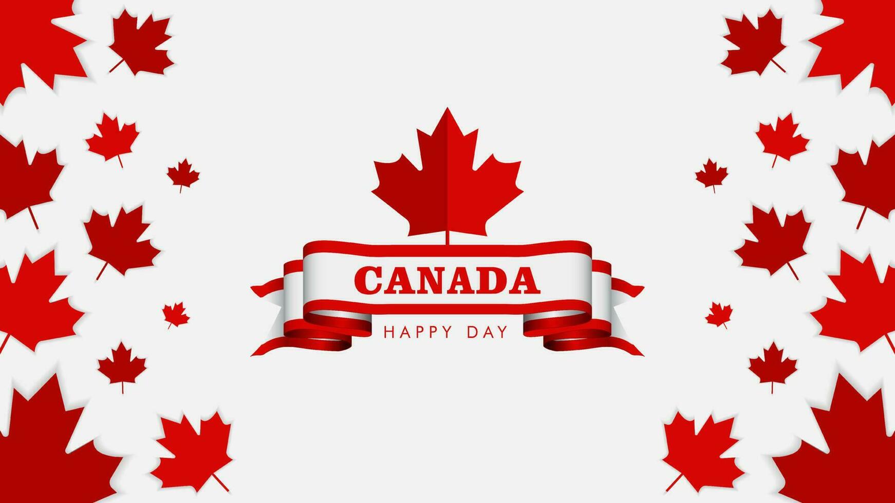 Canada day, Canada Country flag and symbols National Canada day Background fireworks vector