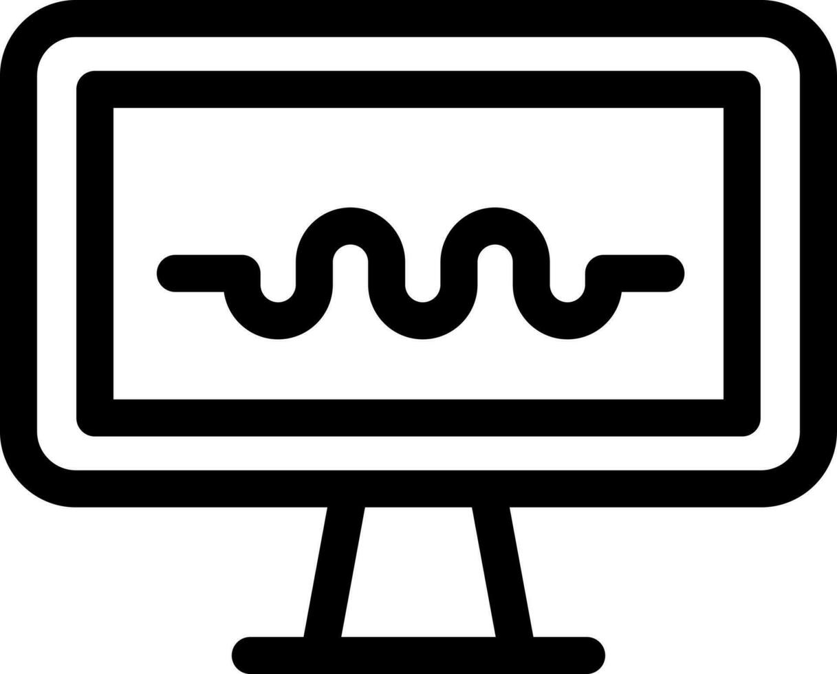 Graphic tool in computer screen flat icon. vector