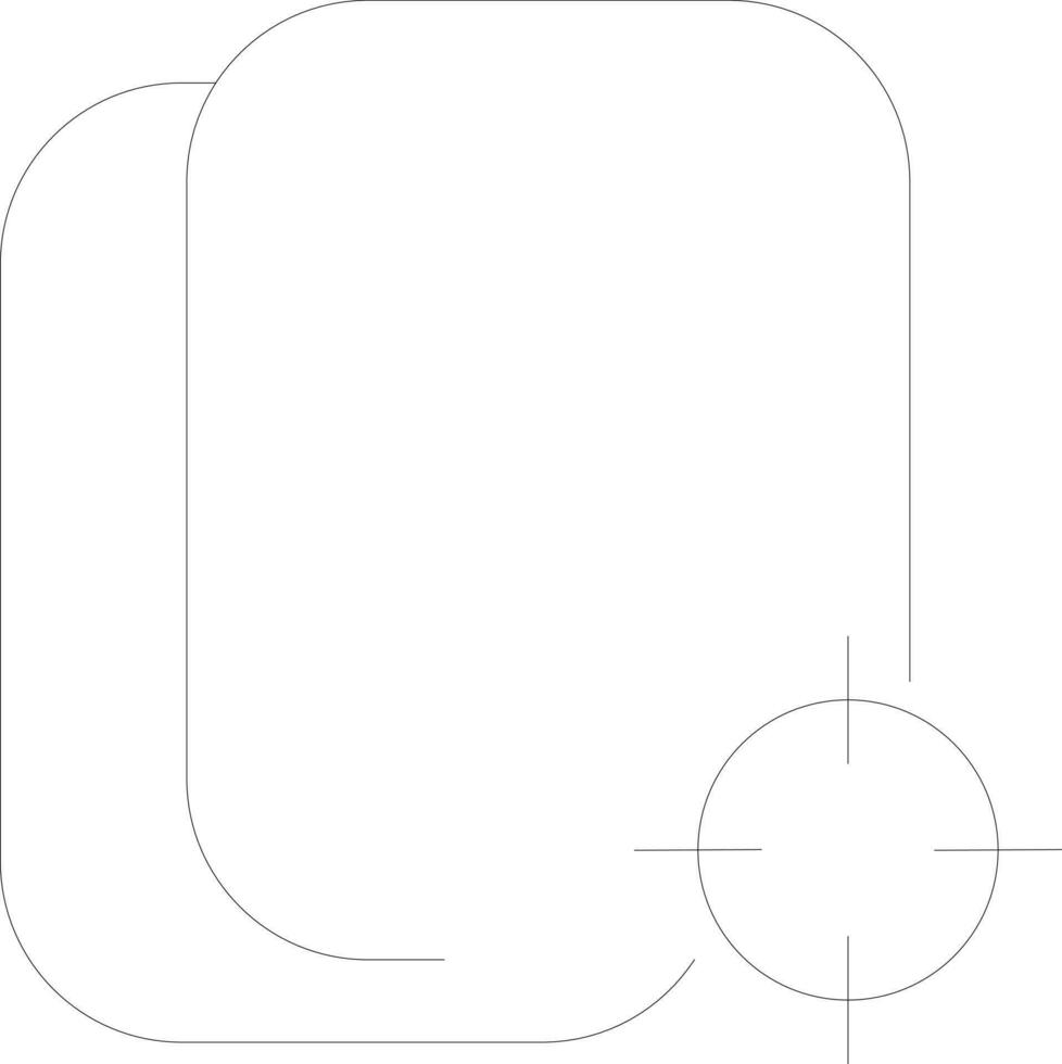 Targeting icon in line art. vector