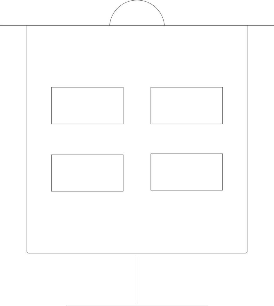Storyboard icon in black line art. vector