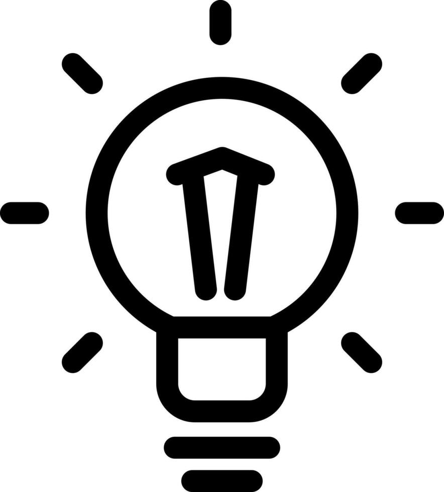 Flat illustration of light bulb icon. vector