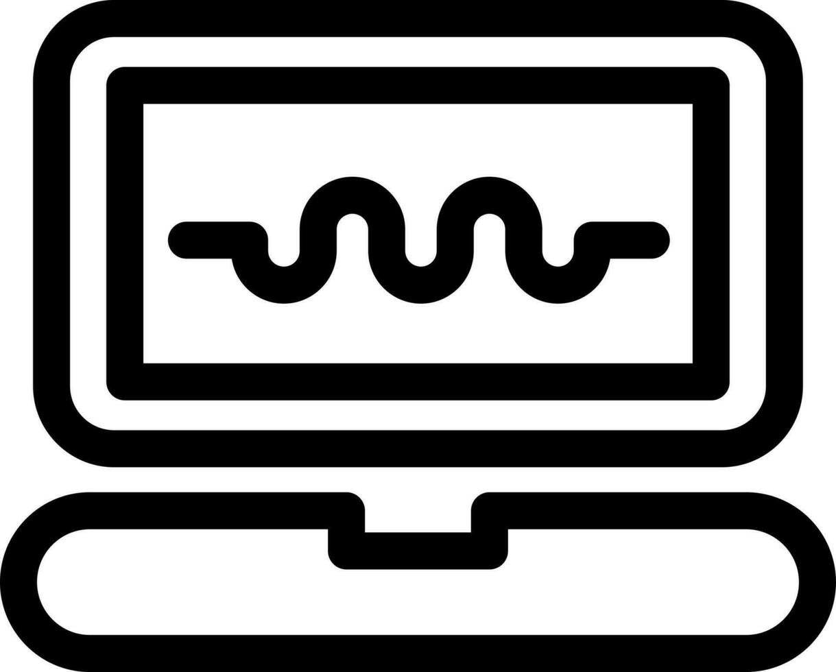 gráfico herramienta en computadora pantalla plano icono. vector