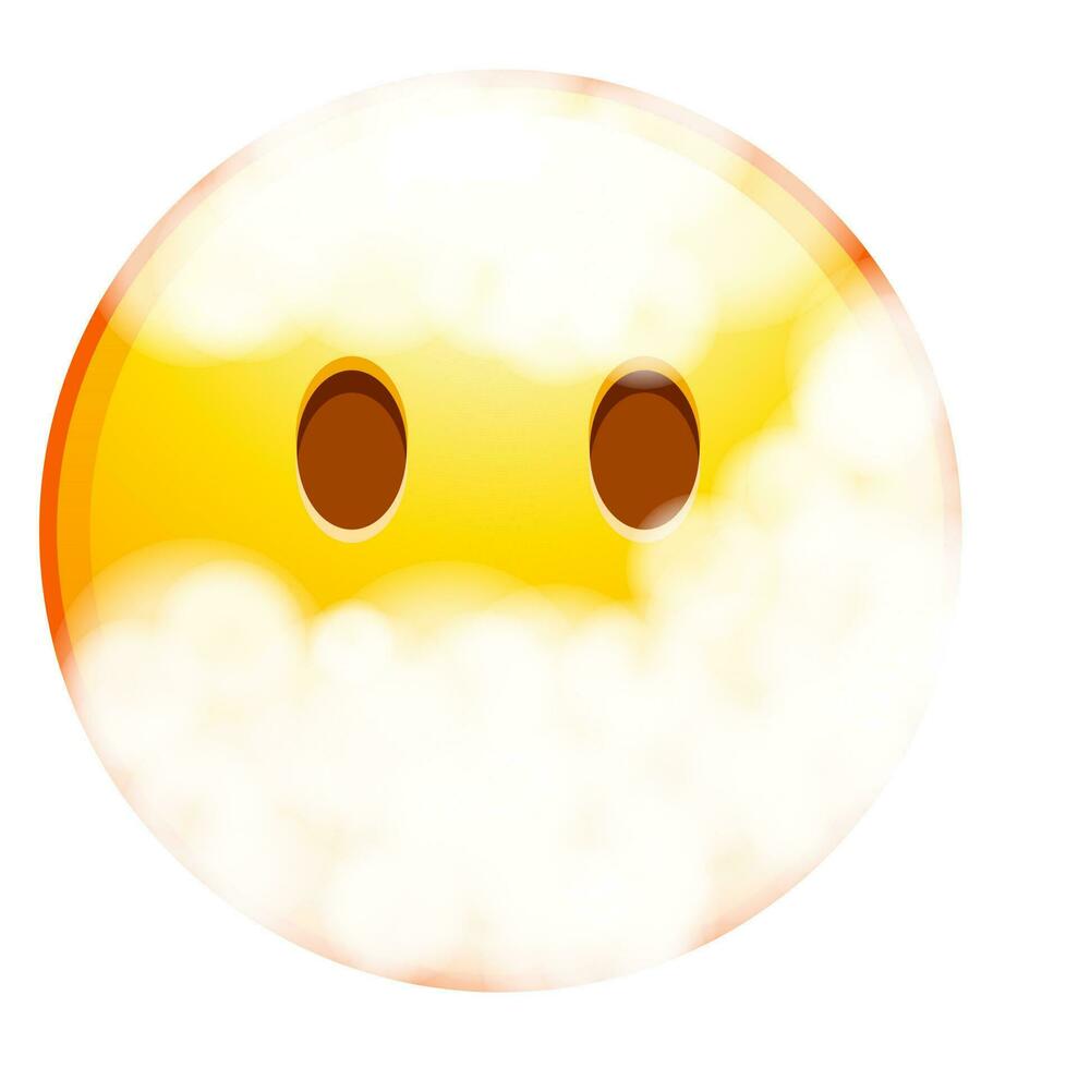 Big set of yellow emoji. Funny emoticons faces with facial expressions. vector
