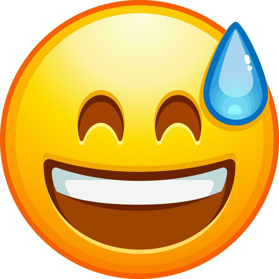 Big set of yellow emoji. Funny emoticons faces with facial expressions. vector