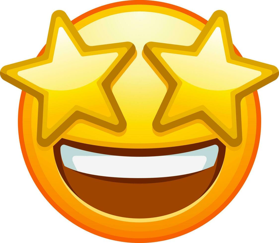 Big set of yellow emoji. Funny emoticons faces with facial expressions. vector