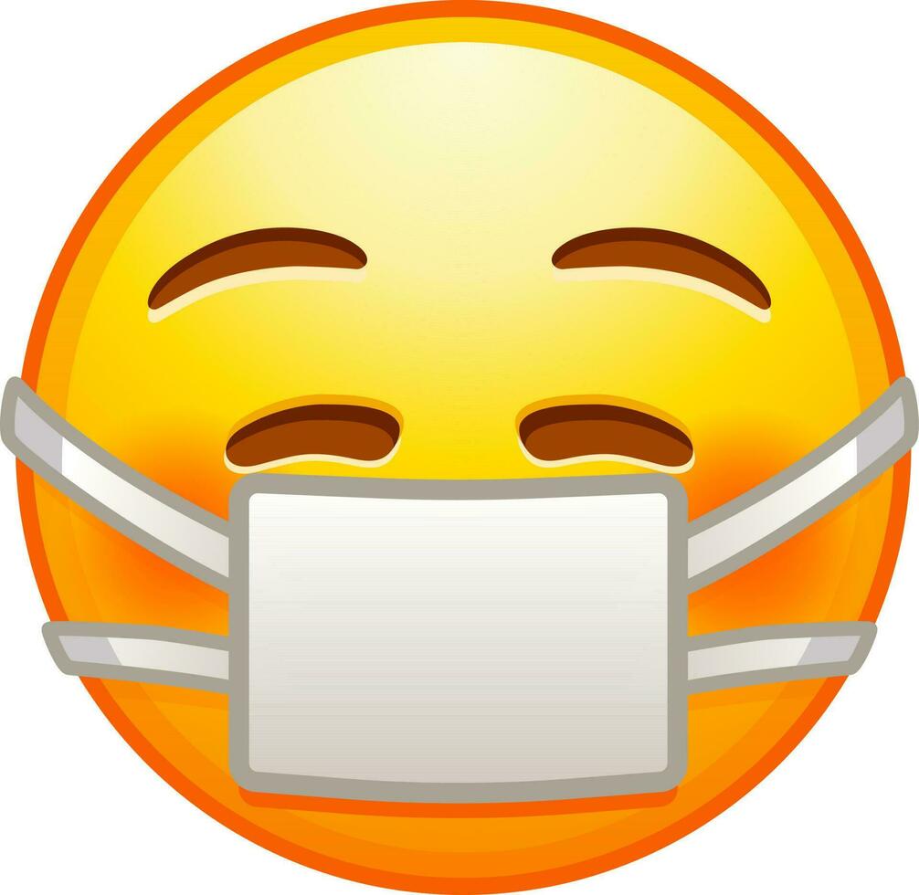 Big set of yellow emoji. Funny emoticons faces with facial expressions. vector