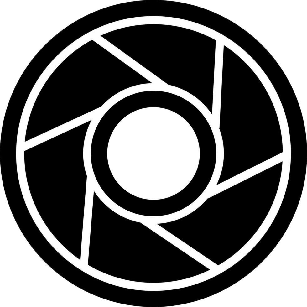 Flat illustration of photo shutter glyph icon. vector