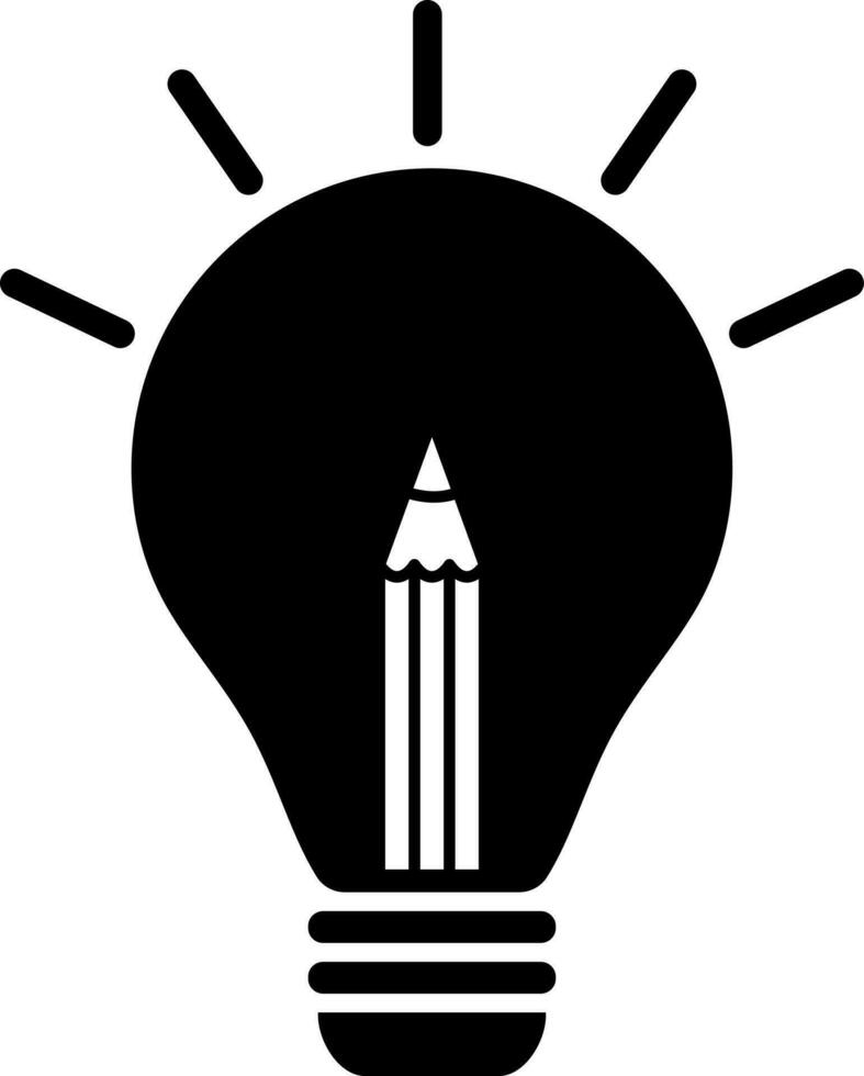 Glyph illustration of idea concept icon. vector
