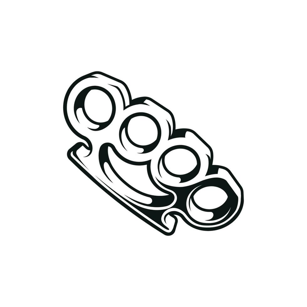 Vector Brass Knuckles Design Element