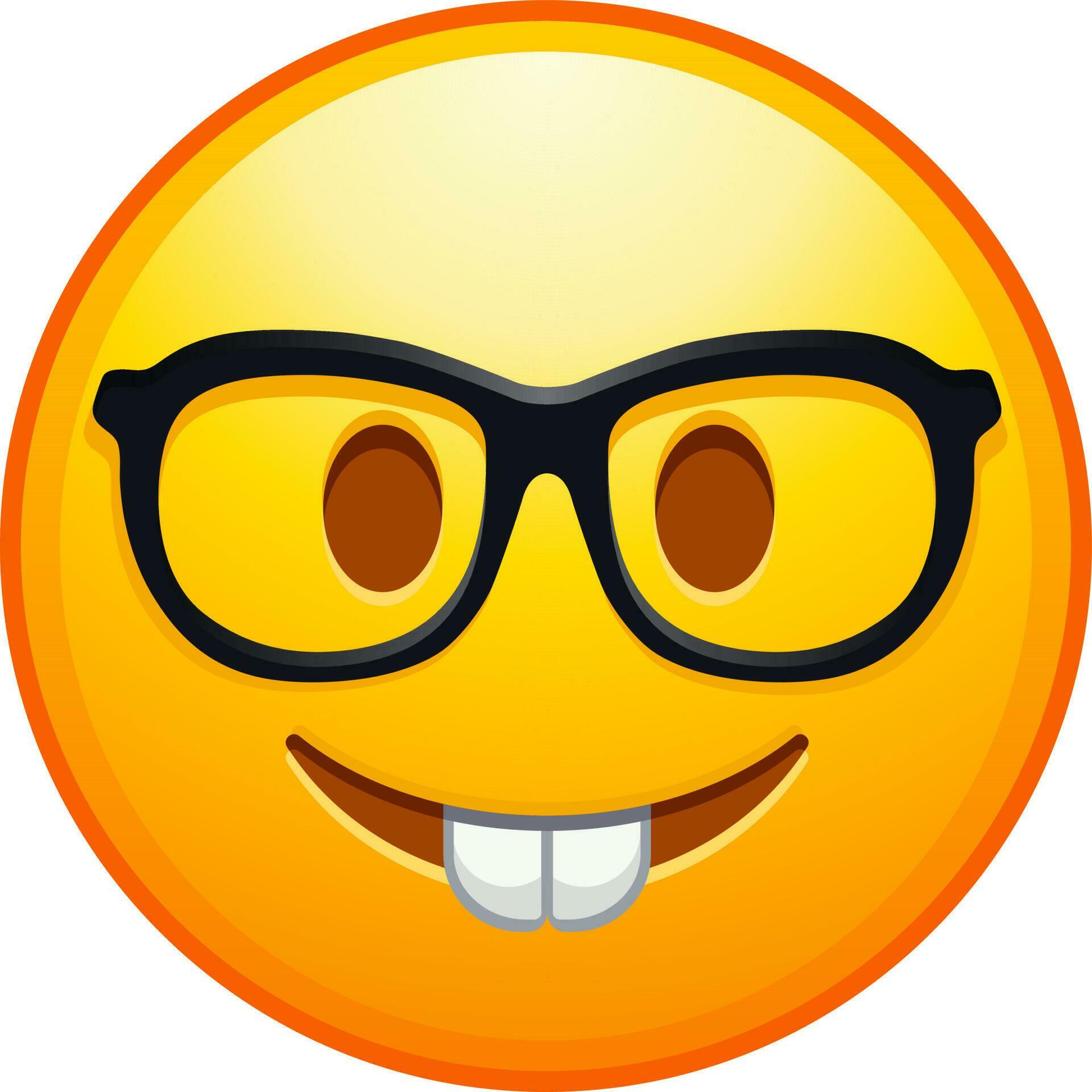 Big set of yellow emoji. Funny emoticons faces with facial expressions