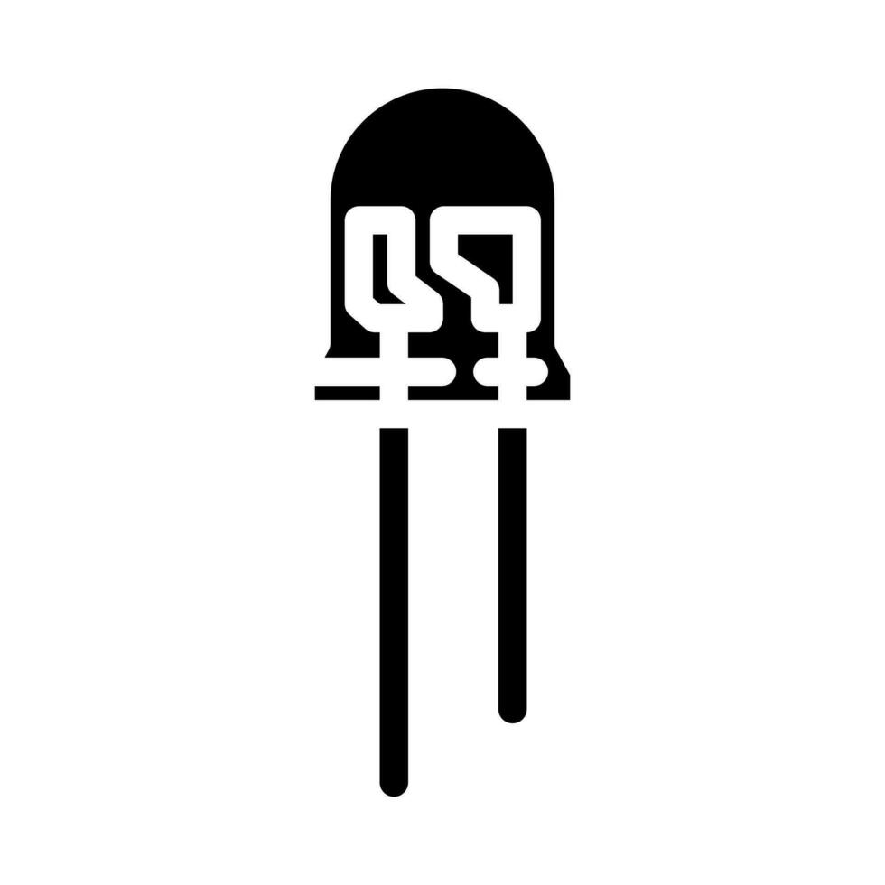 diode electronic component glyph icon vector illustration