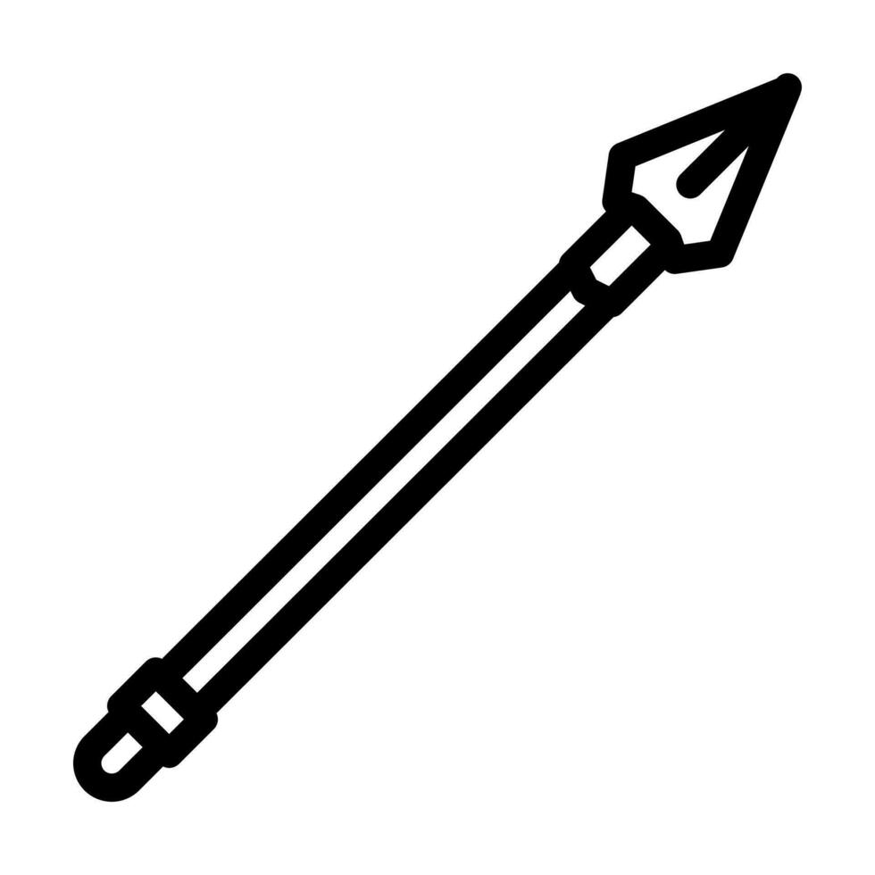 spear weapon military line icon vector illustration