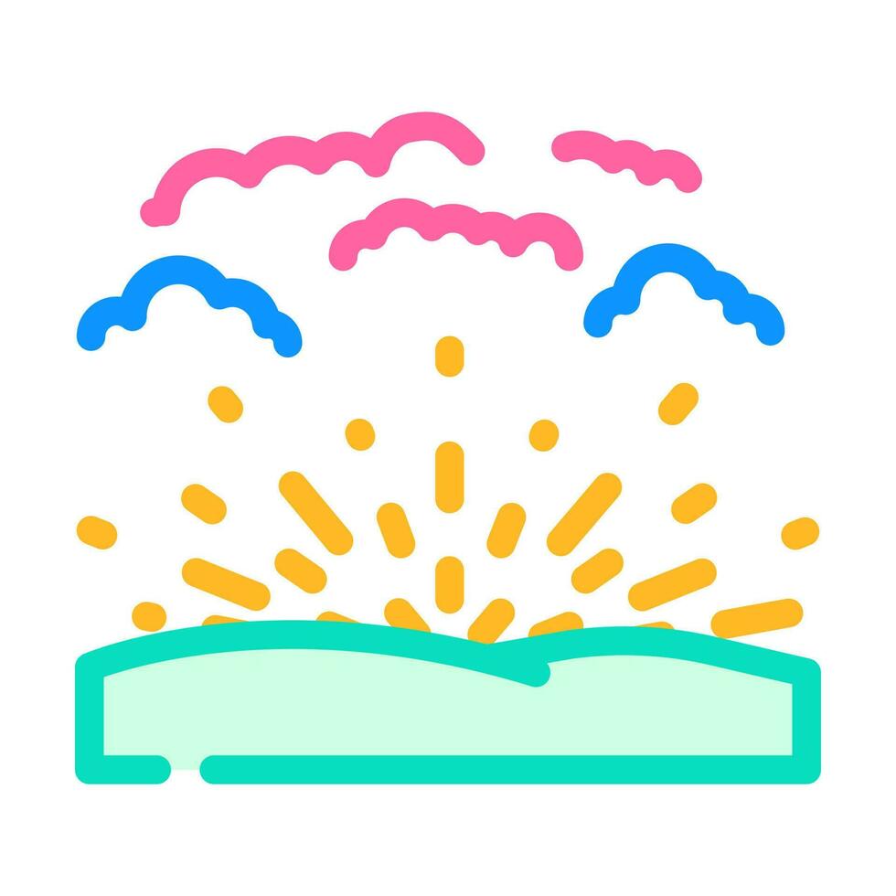 sunlight sunrise sun summer color icon vector illustration