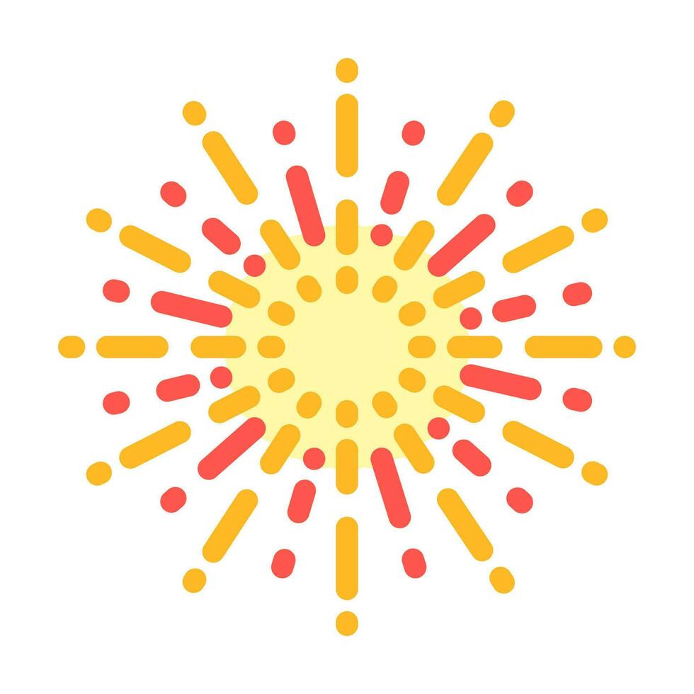 sunburst sun summer sunlight color icon vector illustration