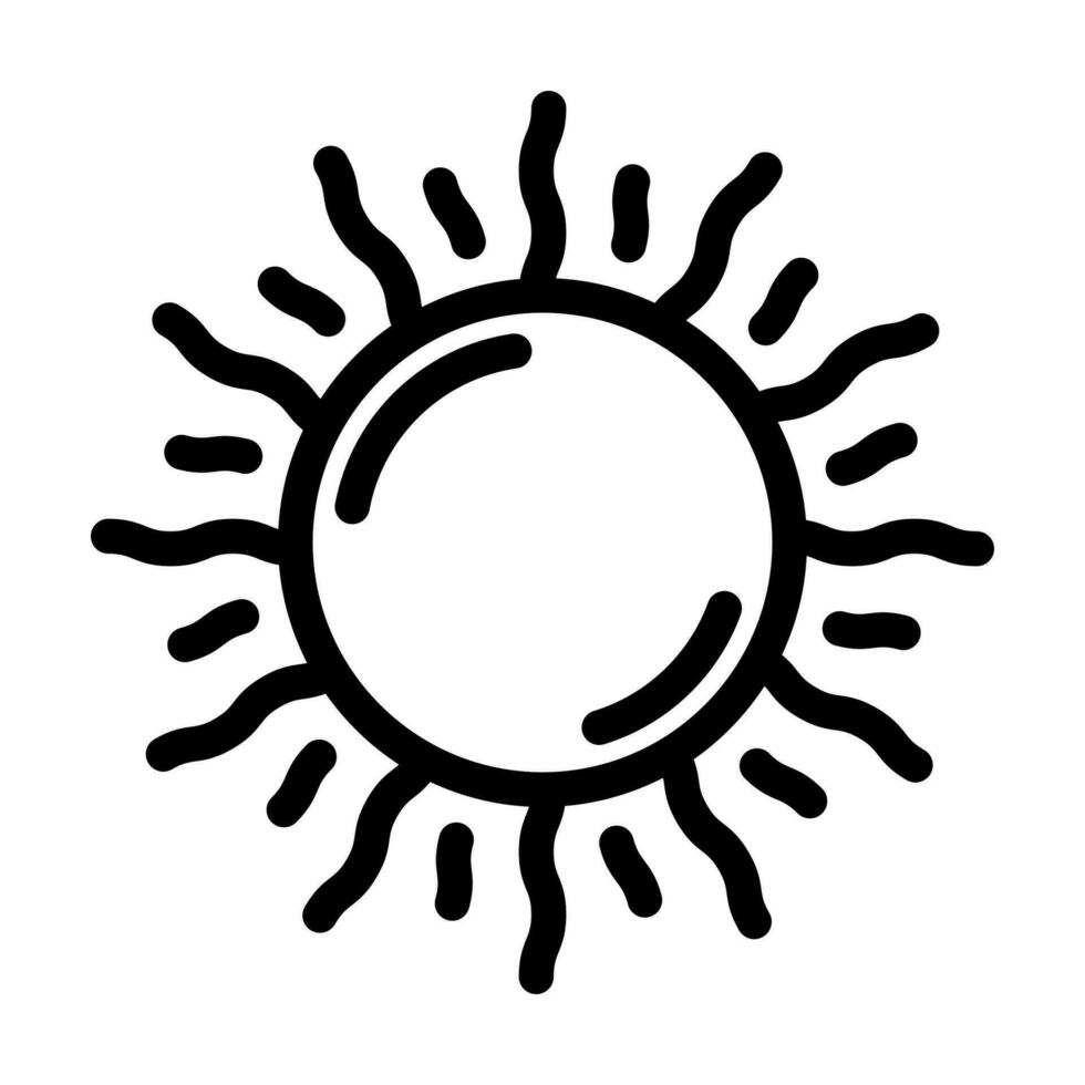 sun light summer sunlight line icon vector illustration