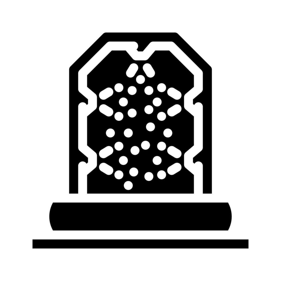 descontaminación ducha nuclear energía glifo icono vector ilustración