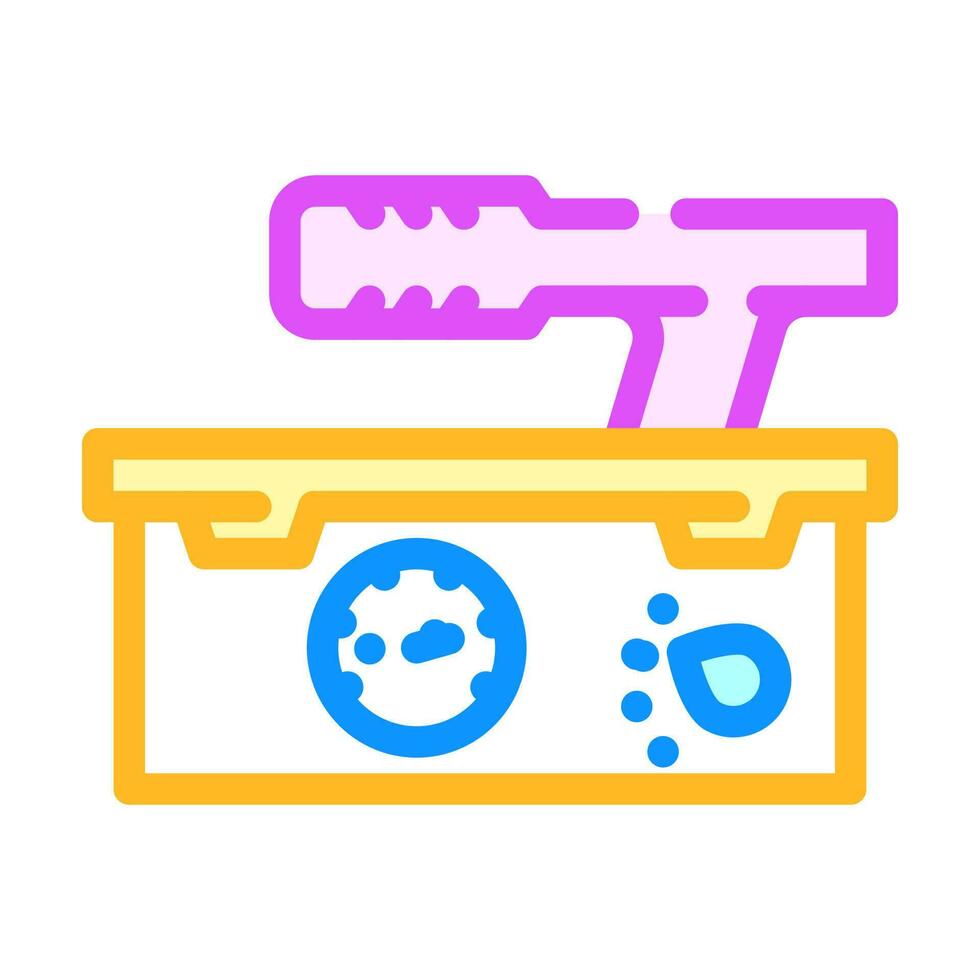 geiger counter nuclear energy color icon vector illustration