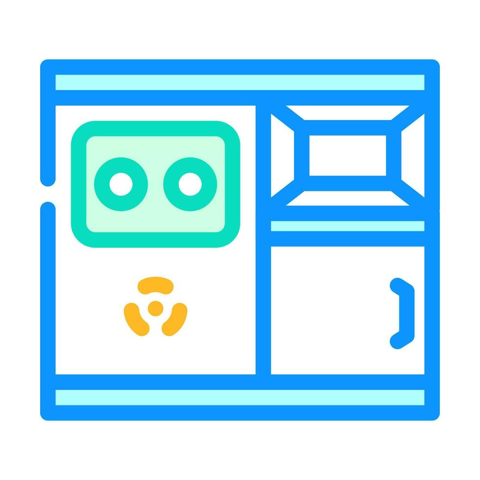 nuclear medicine lab energy color icon vector illustration