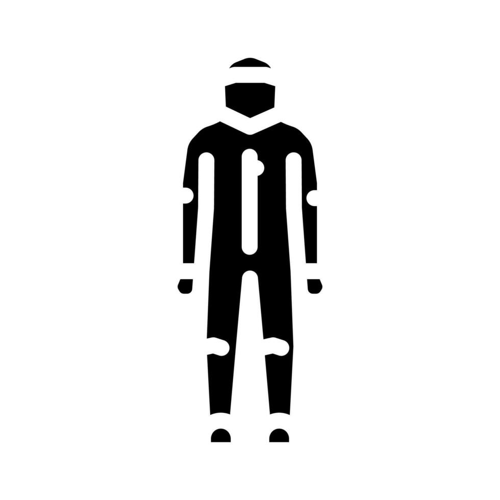 radiation suit nuclear energy glyph icon vector illustration