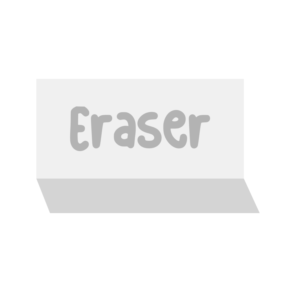 flat eraser illustration png
