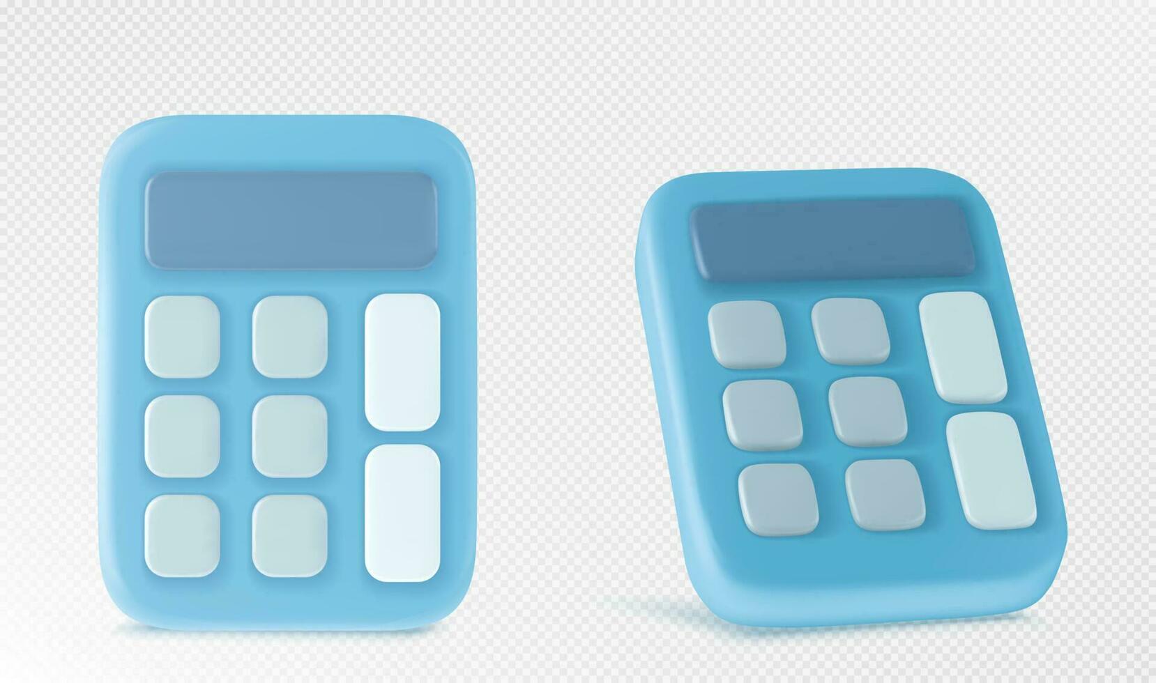 3d icon of calculator for math school education vector