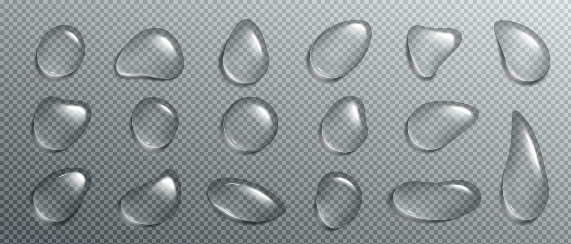 Realistic condensation water tears, vector droplet