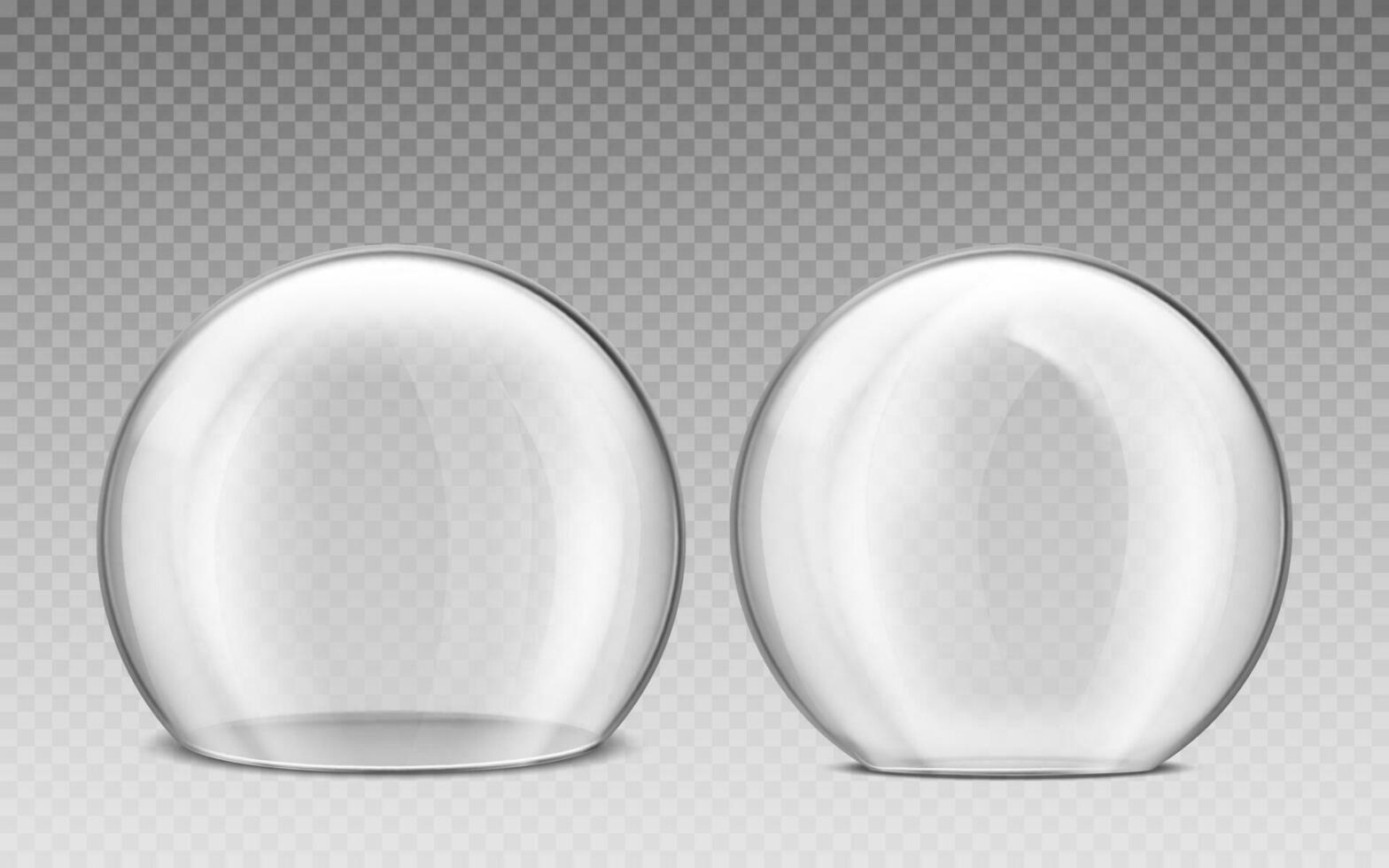 Glass dome, plastic sphere vector