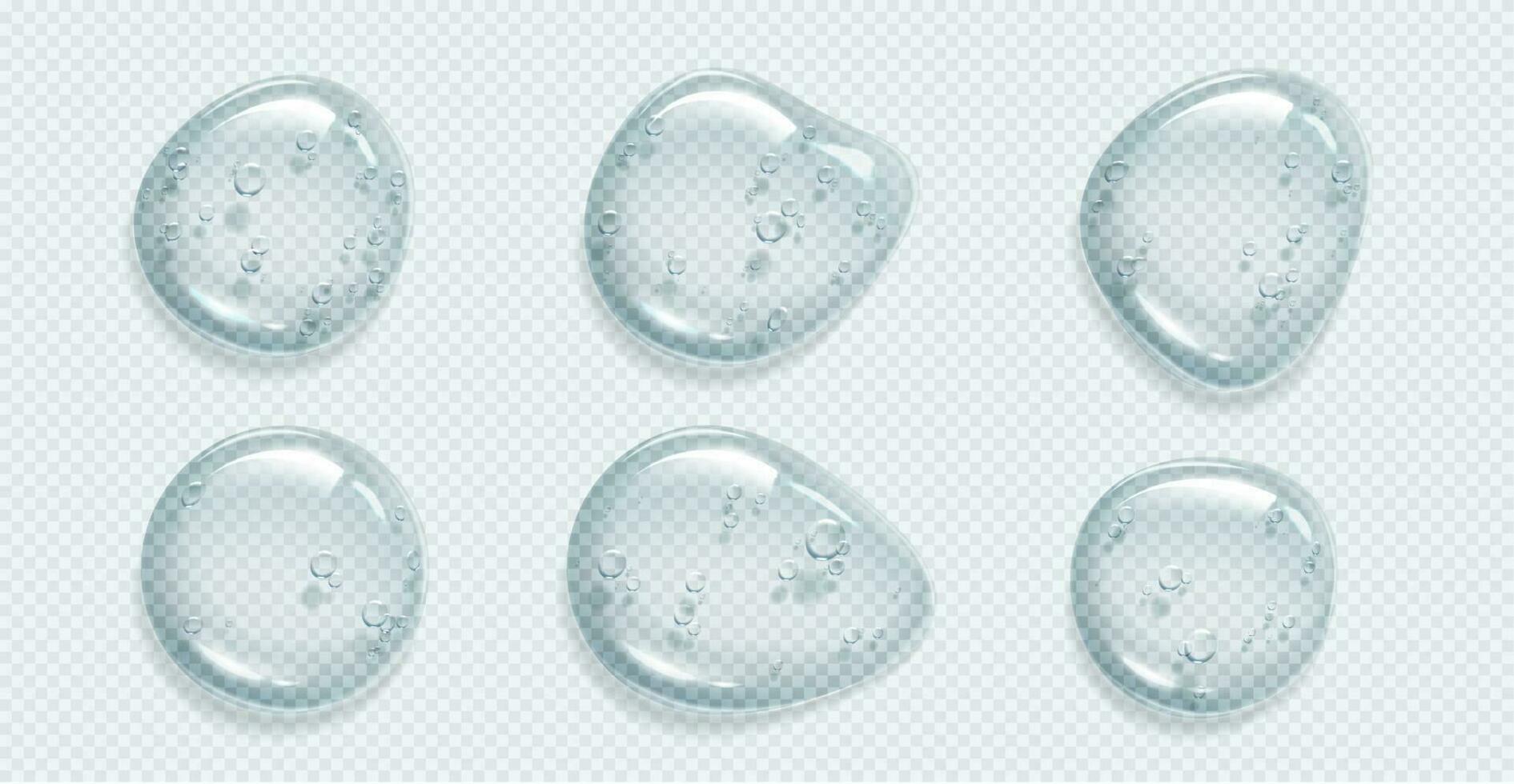 Serum texture with bubble, cosmetic gel drop png vector