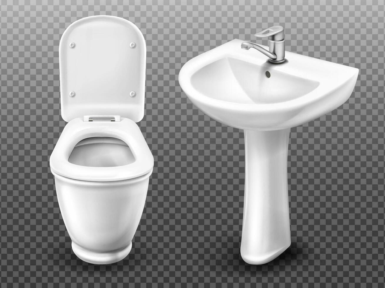 vector baño cuenco y lavabo para baño