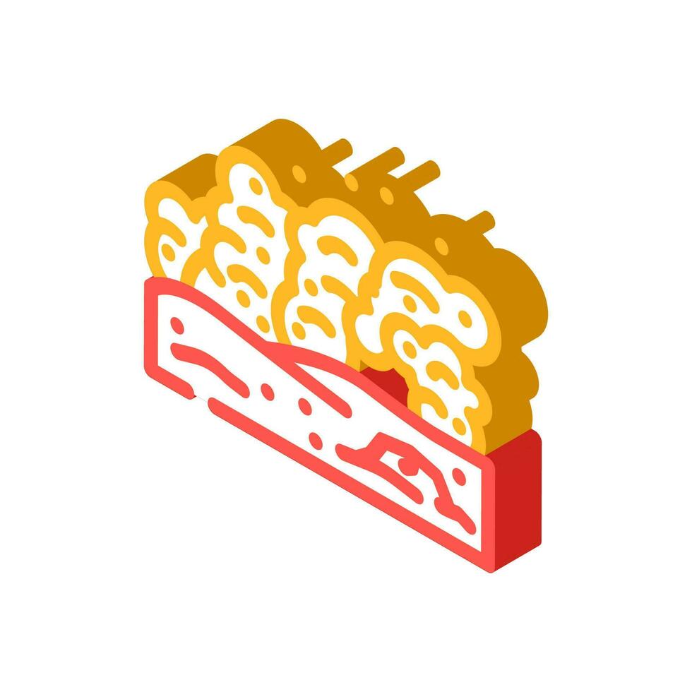martian dust storm mars planet isometric icon vector illustration