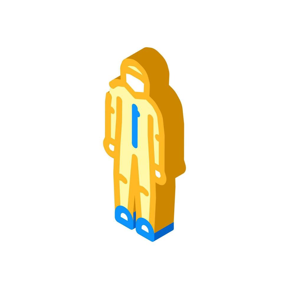 radiation suit nuclear energy isometric icon vector illustration